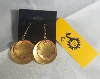 Sakura (cherry blossom) round earrings