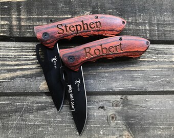 Personalized Monogrammed Knife, Engraved Knife, Pocket Knife, Hunting Knife, Groomsman Knife, Groomsmen Knives, Groomsmen knife, ROBERT