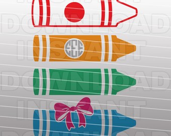 Crayons SVG File,Nursery SVG File,Baby SVG File,Cutting Template-Vector Clip Art for Commercial & Personal Use for Cricut,Cameo,Silhouette
