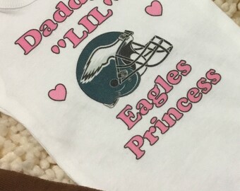 Philadelphia Eagles Princess NFL Football romper tshirt