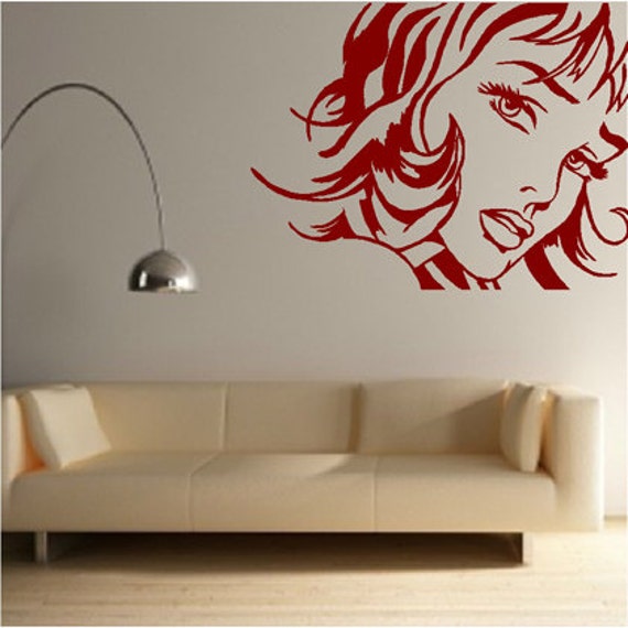 Pop Art Girl uBer Decals Wall Decal Vinyl Decor Art Sticker