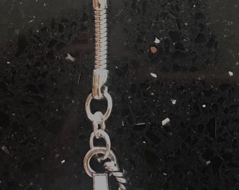 Anchor Keychain -Blue & White