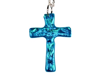 Turquoise Cross Necklace, Cross pendant, Christian jewelry, Cross jewelry