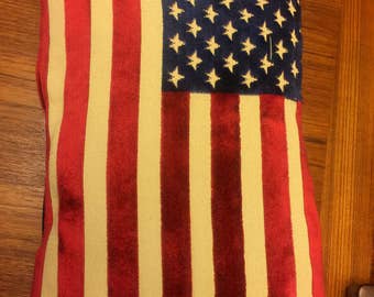 Vintage American Flag Pillow