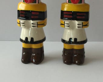 Vintage Kachina Southwest Salt and Pepper shakers