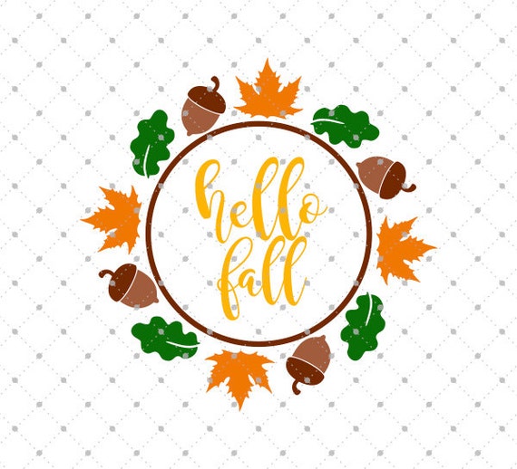 Download Items similar to Fall Wreath SVG Cut Files, Wreath svg ...