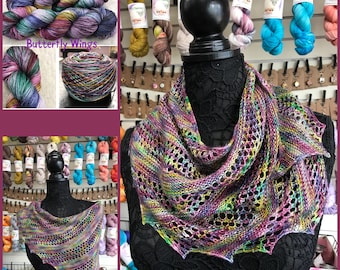 Butterfly Wings Hand Dyed Yarn