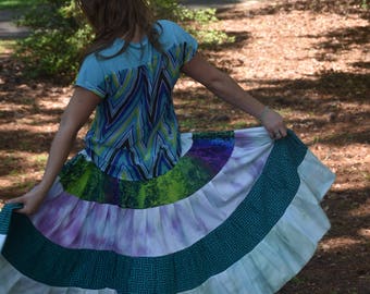 Gypsy Belly Dance Skirt, Ethnic Tribal Hippie Skirt, Bohemian Patchwork Festival Skirt, Handmade Eco Clothing, Plus Size Boho Maxi Skirt