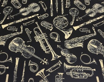Symphony Suite Black Musical Instruments 7362-099 from Blank By the yard