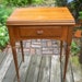 Vintage Singer Sewing Machine Walnut Table/Cabinet--W/Cradle-Dust Bottom-Knee Bar-For a Singer 301/301A
