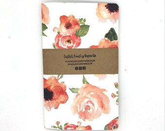 Bullet Journal Notebook | Travel Journal | Dotted Grid Journal | Custom Notebook | Floral Notebook | Gift for Writer | Coworker Gift