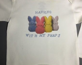 Hanging with my Peeps Easter Shirt, Baby Easter Shirt, Easter Onesie, Easter Bodysuit,
