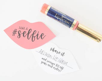 Lip Shaped Selfie Cards, Take a Selfie Cards, Share a Selfie Cards, Lipsense, Senegence, Distributor, Build Your Team