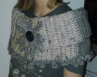 Crochet Cowl Capelet Scarf Caron Sprinkle Cakes