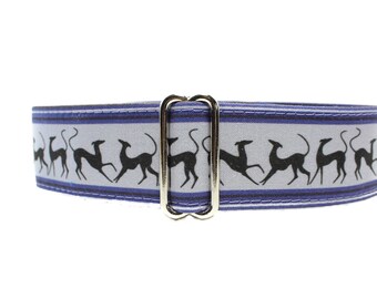 Mauve Martingale Collar, Martingale Collar Greyhound, Galgo Collar, Saluki Collar, Prancing Greyhound Martingale Collar for Boys, Levrier