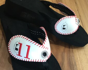 Baseball flip flops/ Softball flip flops