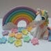 Edible fondant unicorn cake decoration, cake topper set