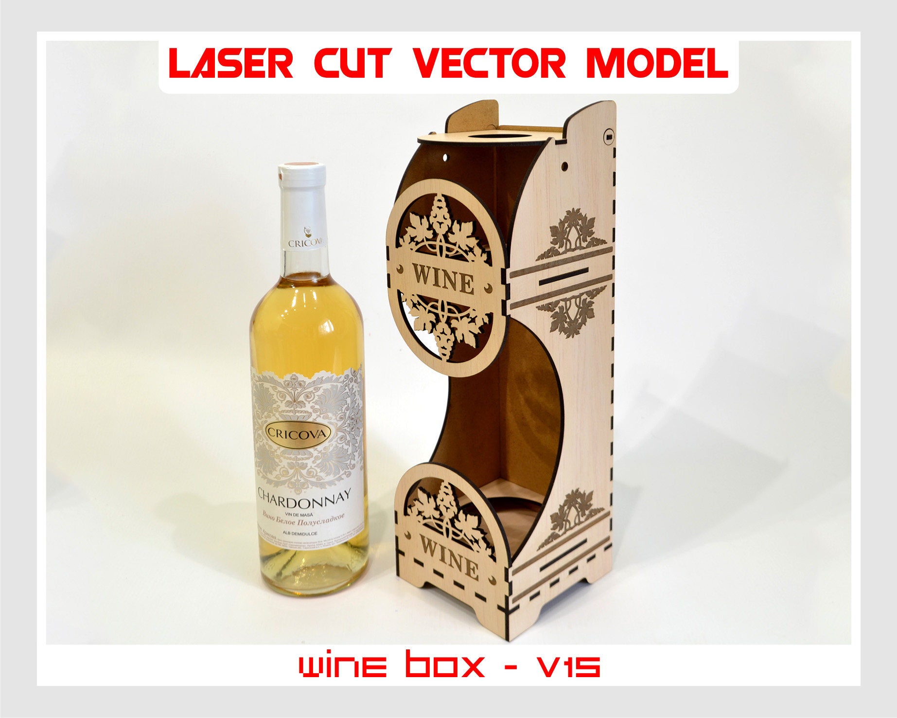 wine vector box box box Laser wine Wine cut box Wood Plywood wine vector