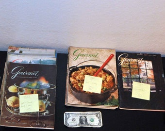 Vintage GOURMET Magazines. 1966-1969. Lot of 25