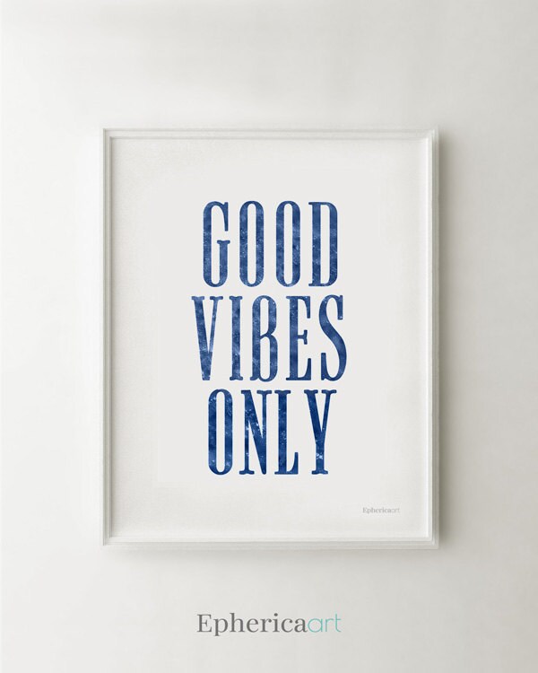 Navy blue quote Blue office decor Printable inspirational