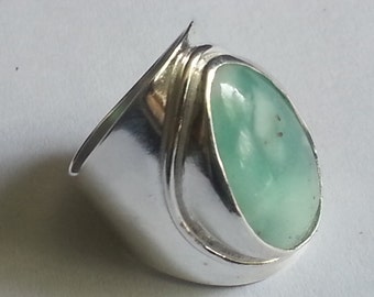 Peruvian Opal Ring Size # 7 Sterling Silver Andean Opal