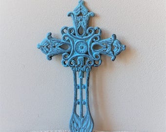 Turquoise Cast Iron Shabby Chic