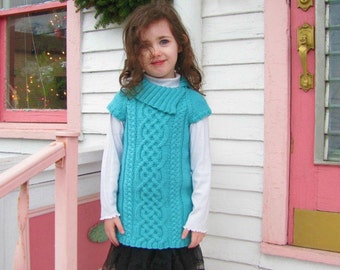 Devenish Cabled Sweater Knitting Pattern PDF