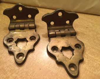 Very old set of solid brass hinges