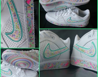 Sharpie 'Son of Force' Nike Hand-drawn customised Trainers