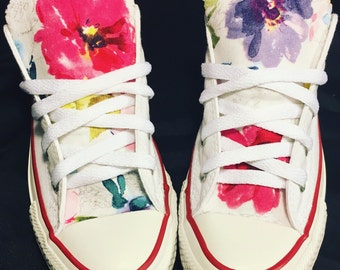 Floral Converse Shoes