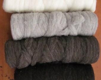 Corriedale wool roving- 8 oz
