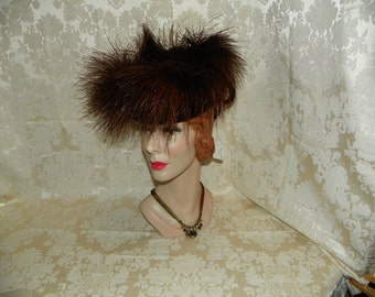 1940's Brown Velvet Hat Item #265-AH
