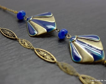 Art deco Theodora necklace, art deco long necklace