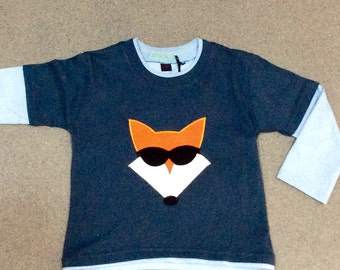 Funky fox long sleeved skater boy t shirt