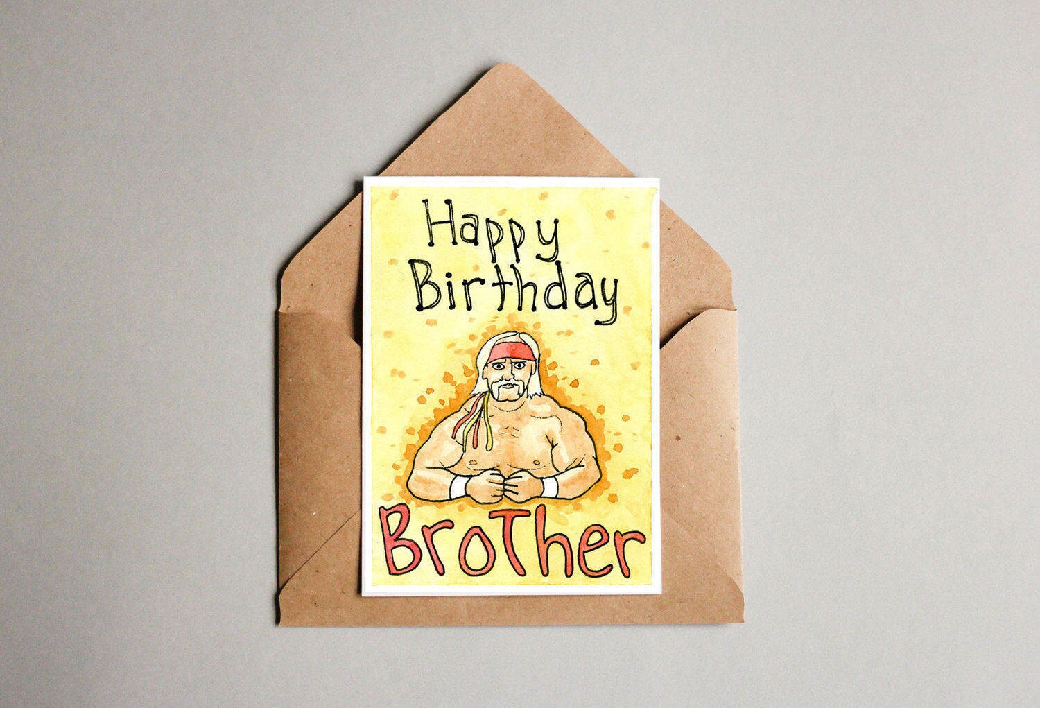 Happy Birthday Brother hulk hogan Birthday Card