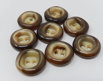 eight Bakelite buttons, diameter 2,2 cm, free shipping