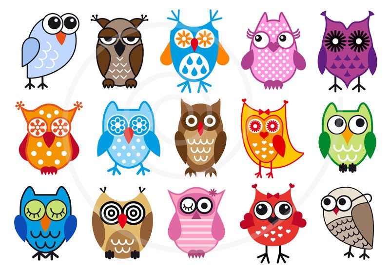 Cute Owls Digital Clip Art Set Clipart Vector Graphic Design For Kids Children Nursary Commercial Use EPS SVG Instant Download Cute Owls Digital Clip Art Set Clipart Vector Graphic Design For Kids Children Nursary Commercial Use EPS SVG Instant Download