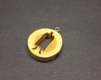 Batman Necklace made from Maple - hand cut with scroll saw - Free Shipping