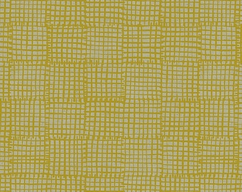 Maker Maker Grid Fabric in Yellow (ALN-8456-Y) - HALF Yard - by Sarah Golden for Andover Fabrics