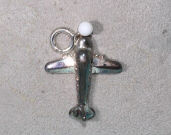 Airplane Charm | Sterling Silver | 925 | Vintage, Estate | Travel Charm | Flight Charm | ET 322