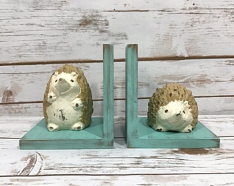 Hedgehog Bookends//Available in a Variety of Colors//Hedgehog Figurine//Gifts For Her//Gifts Under 25//Handmade in the USA//Farmhouse