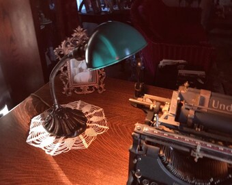 Antique Peerless Goose neck Desk Lamp.