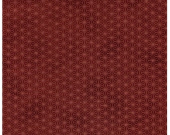 HALF YARD - STOF Fabrics - Glimmering - Asanoha Copper Metallic on Brown - 4592-303