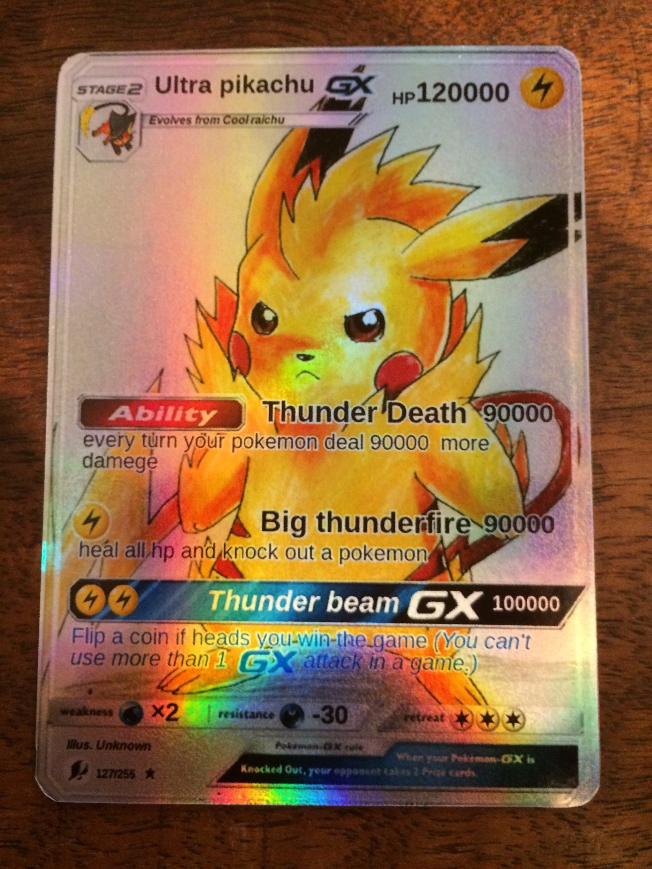 Pikachu Gx Pokemon Luxury Card Orica Custom Card Gold Rare pikachu-gx-pokemon-luxury-card-orica-custom-card-gold-rare
