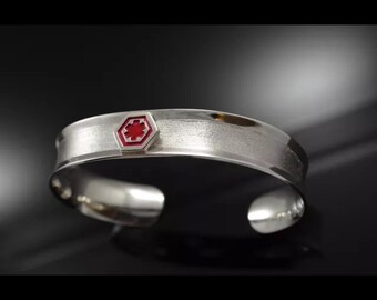 Medical Alert Bracelet sterling silver .925