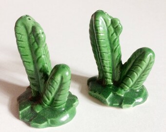 Ceramic Cactus Salt and Pepper Miniatures