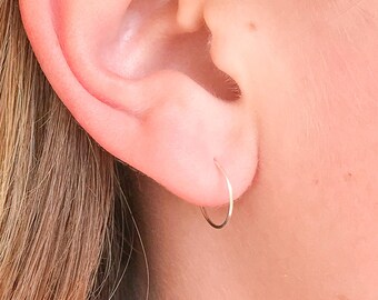 Small Silver Hoops, Cartilage Earrings, Hoop Earrings, Sterling Silver, Silver Hoop Earrings