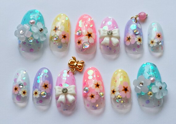 Kawaii Nails 3D Nails Japanese Nail Nail Art Spring Nail Like this item? - Kawaii Nails 3D Nails Japanese Nail Nail Art Spring Nail