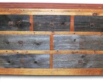 Two Tone Barn Wood Dresser Seven Drawer