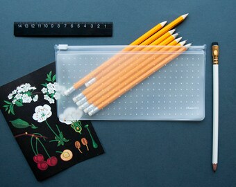 Small Transparent pouch, Pencil case, Travel pouch, Travel case, Wallet, Makeup Pouch - Cosmetic Case - Clear Zipper Bag Back to school